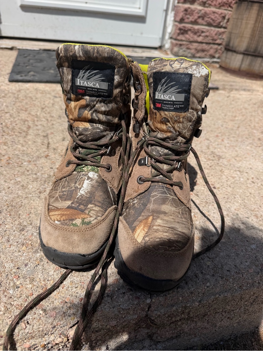 Itasca Camo Hunting Boots with Tan Suede Accents
